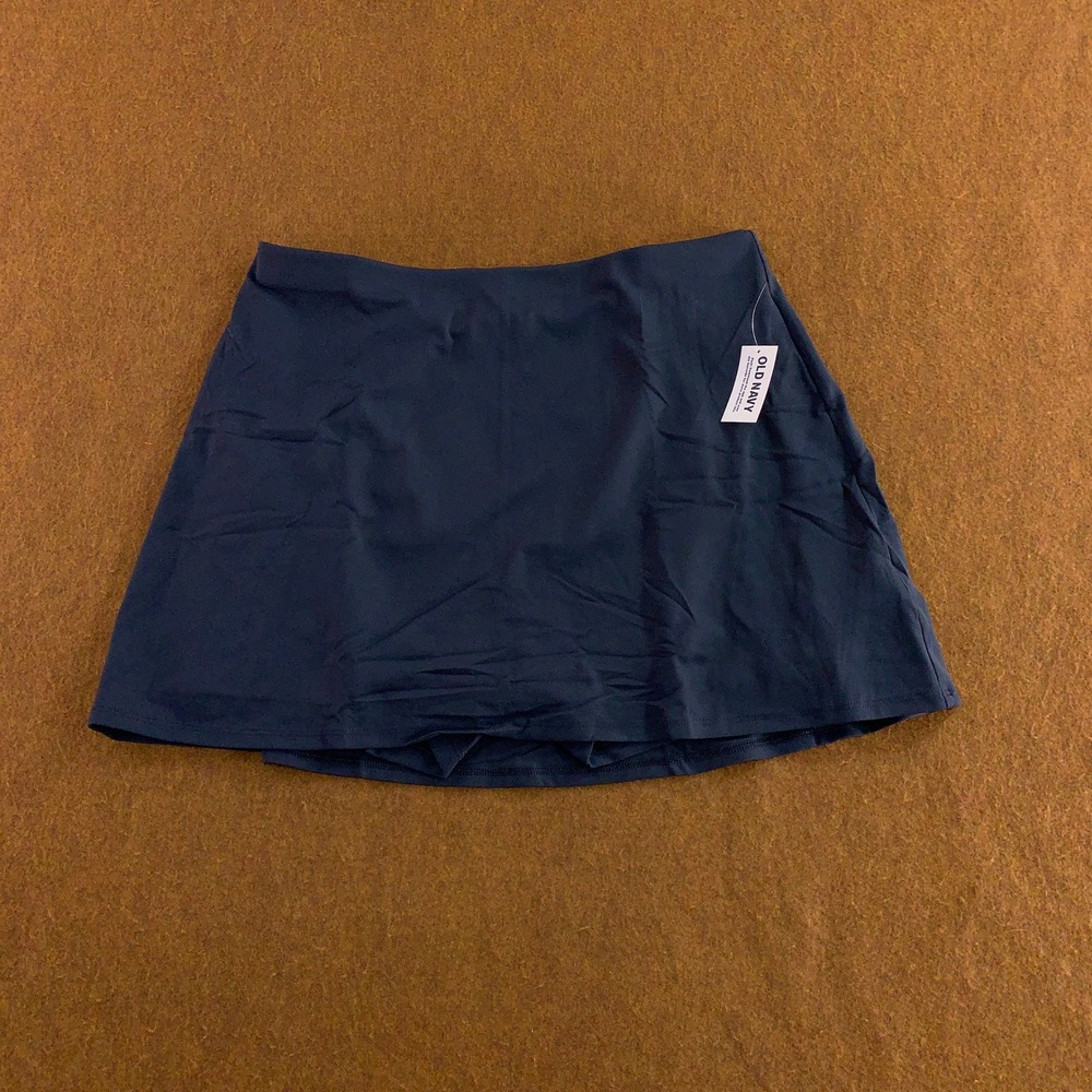 Old Navy Womens Large Blue StudioSmooth Go-Dry Extra High-Rise Active Skort NWT